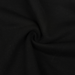 Ткань Футер 3-х нитка, Петля, цвет Черный (на отрез)  в Нальчике