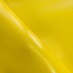 Ткань ПВХ 600 гр/м2 плотная, Жёлтый (Ширина 150см), на отрез  в Нальчике
