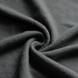 Ткань Флис Односторонний 130 гр/м2, цвет Серый (на отрез)  в Нальчике